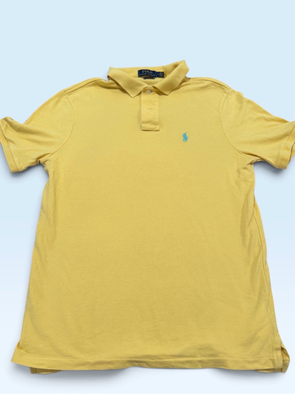 Polo Ralph Lauren Classic Fit Yellow Cotton Polo Shirt Men’s Medium